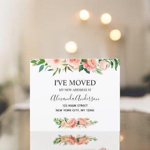 Papier Budget Pêcher Corail Floral Moving Faire-part