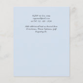 Papier Budget Pêcher Floral Dusty Blue Sage Mariage feuil (Dos)