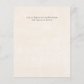 Papier BUDGET Pêcher Gris Mariage Aquarelle Invitations (Dos)