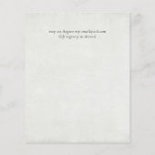 Papier BUDGET Pêcher Gris Mariage Aquarelle Invitations (Dos)