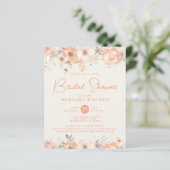 Papier Budget Pêcher les fleurs beiges sur la Fête des ma (Debout devant)