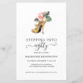 Papier Budget Pénétrer Dans 80 Talons D'Or Floral Anniver (Devant)