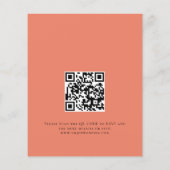 Papier Budget Peonies Coral QR Mariage Soirée (Dos)
