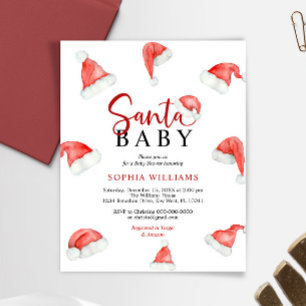 Papier Budget Père Noël Baby Christmas Baby shower Invita