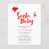 Papier Budget Père Noël Baby Winter Baby shower Invitatio (Devant)