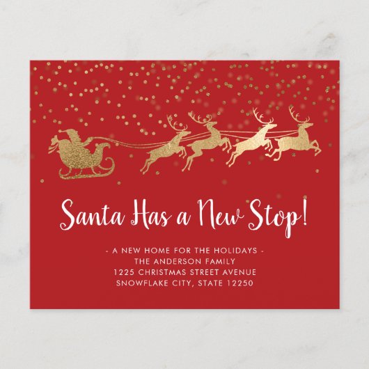 Papier Budget Père Noël Nouveau Stop Reindeer Red Holiday (Devant)