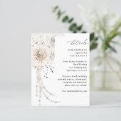 Papier Budget Perles et détails floraux blancs (Debout devant)