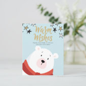 Papier BUDGET Personnalisé Ours Polaire Noël (Debout devant)