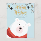 Papier BUDGET Personnalisé Ours Polaire Noël (Devant)