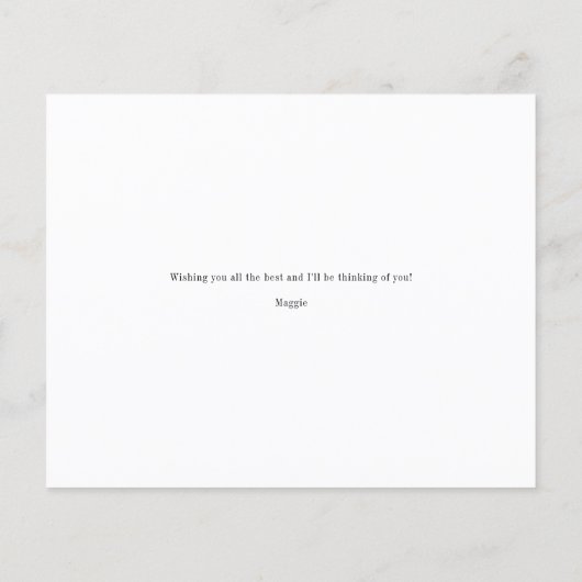 Papier Budget Personnalisé Revenez vite sur pieds (Dos)