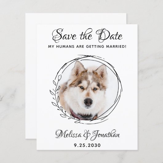 Papier Budget Pet Mariage Foliage Chien Enregistrer Les C (Devant / Derrière)