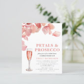 Papier Budget Pétales et Poursuite Invitation à la douche (Debout devant)