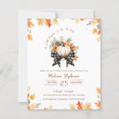 Papier Budget Petit Baby shower Citrouille Floral & Plaid (Devant)