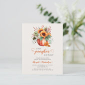 Papier Budget Petit Citrouille Baby shower d'automne de t (Debout devant)