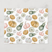 Papier Budget Petit Citrouille Boho Anniversaire Photo (Dos)