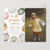 Papier Budget Petit Citrouille Boho Anniversaire Photo (Devant)