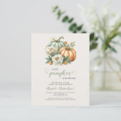 Papier Budget Petit Citrouille Floral Baby shower d'autom (Debout devant)