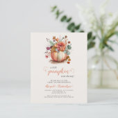 Papier Budget Petit Citrouille Floral Baby shower d'autom (Debout devant)