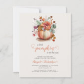 Papier Budget Petit Citrouille Floral Baby shower d'autom (Devant)