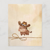 Papier Budget petit cowboy bébé cheval 1er rodéo invitati (Dos)