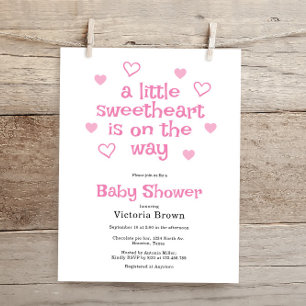 Papier Budget Petite amoureuse fille Baby shower Invitati