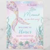 Papier Budget Petite Baby shower de sirène Affiche de bie (Devant)