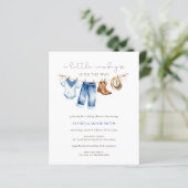 Papier Budget Petite Cowboy Boy Baby shower Invitation (Debout devant)