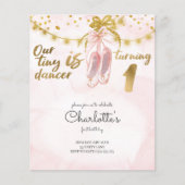 Papier BUDGET Petite Danseuse 1er Anniversaire Ballet Inv (Devant)