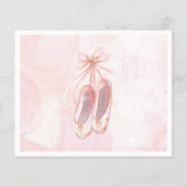 Papier BUDGET Petite danseuse Ballet Rose Invitation (Dos)