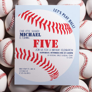 Papier Budget Petite lugger Baseball Invitation Anniversa