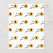 Papier Budget Petite tournesol 1er anniversaire Invitatio (Dos)