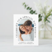 Papier Budget Photo Arch Code QR Faire-part de mariage (Debout devant)