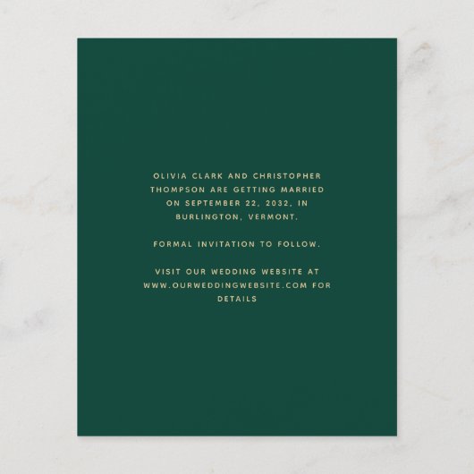 Papier Budget Photo Arch Emerald Green Gold Enregistrer l (Dos)