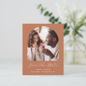 Papier Budget Photo Arch QR Terracotta Enregistrer la dat (Debout devant)