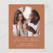 Papier Budget Photo Arch QR Terracotta Enregistrer la dat (Devant)