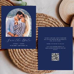 Papier Budget Photo Arche Bleu Marine QR Code Enregistrez