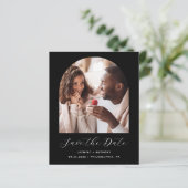 Papier Budget Photo Arche de mariage noir Script Save the (Debout devant)
