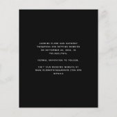 Papier Budget Photo Arche de mariage noir Script Save the (Dos)