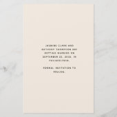 Papier Budget Photo Beige Enregistrer la date (Dos)