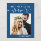 Papier Budget Photo Blue Wedding Réception Enregistrer La (Devant)