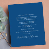 Papier Budget Photo Blue Wedding Réception Enregistrer La