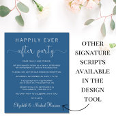 Papier Budget Photo Blue Wedding Réception Invitation