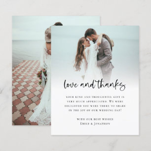 Papier Budget Photo Bold Script Mariage amour Merci