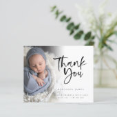 Papier Budget Photo Boy Merci Annonce de naissance (Debout devant)