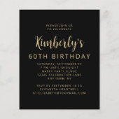 Papier Budget Photo Cheers 60e anniversaire Invitation de (Dos)