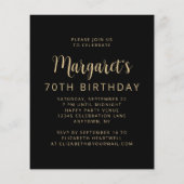 Papier Budget Photo Cheers 70e anniversaire Invitation de (Dos)