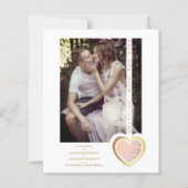 Papier Budget Photo Chic Elegant Pale Rose & Gold Coeur (Devant)