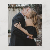 Papier Budget photo chic script noir faire-part de mariag (Dos)