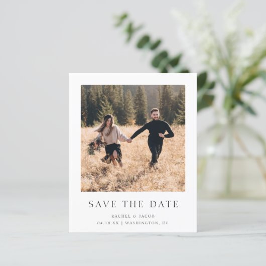 Papier Budget photo classique Enregistrer la date (Debout devant)