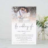 Papier Budget Photo Code QR Script Mariage formel Invitat (Debout devant)